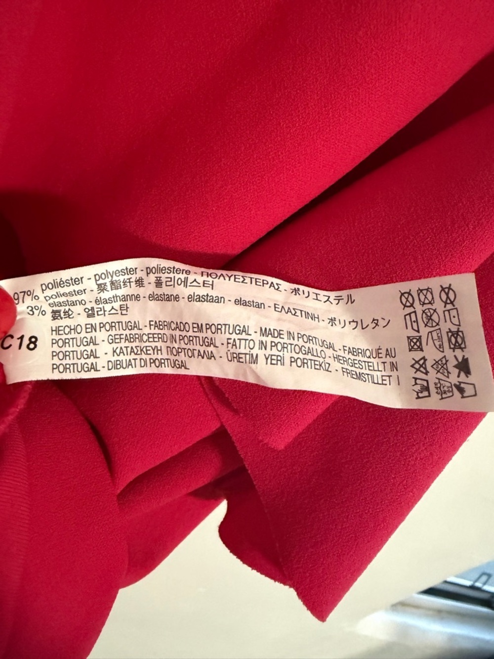 ZARA Fuchsia Large One Shoulder Ruffle Dress Bright Pink Asymmetrical - Picture 5 of 8